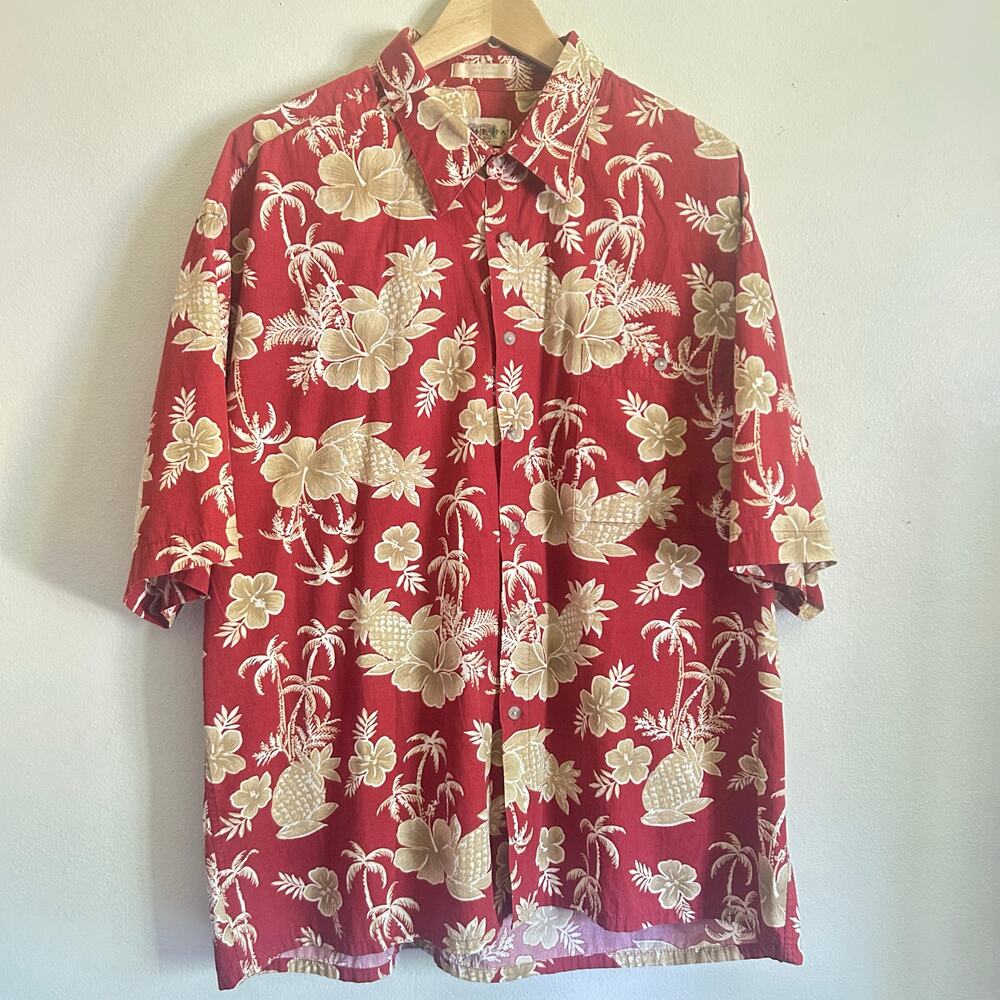 Campia Moda Men's XXL Button Up Short Sleeve Hawaiian Shirt